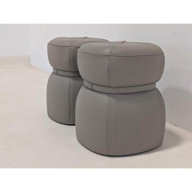 Lepli Ottomans from Poltrona Frau, Set of 2 For Sale - Image 10 of 13