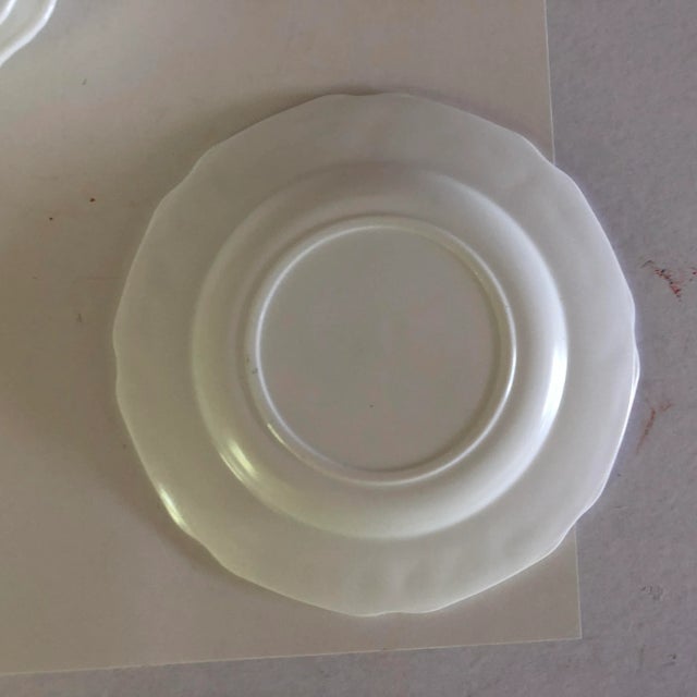 Vintage Milk Glass Grape Design Salad Plates- Set of 6 For Sale - Image 4 of 5