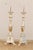 A Pair of Italian 19th Century Painted and Gilded Candlesticks on Tripod Feet.