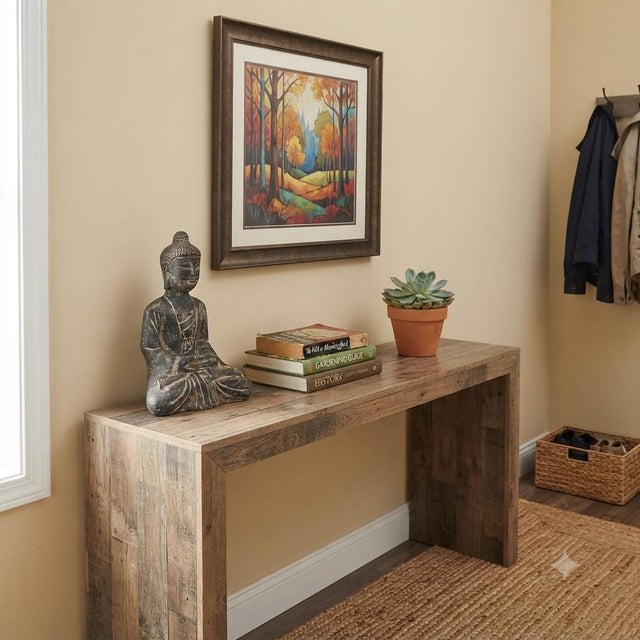 1990s 13.5" Black Brown Distressed Marks Small Stone Sitting Buddha Statue For Sale - Image 5 of 8