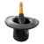 1970s Attributed Murano Hand-Blown Black Art Glass “Top Hat” Champagne Cooler or Wine Bucket For Sale