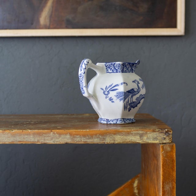 Ceramic 1920s English Wood and Sons Early Yuan Pattern Transferware Ceramic Creamer For Sale - Image 7 of 10