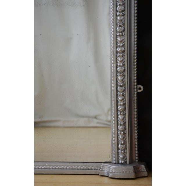 Antique Victorian Silver Overmantel Mirror, 1860 For Sale - Image 6 of 14