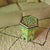 Moroccan Hexagonal Hand Painted Wooden Side Table in Green Color For Sale - Image 4 of 5
