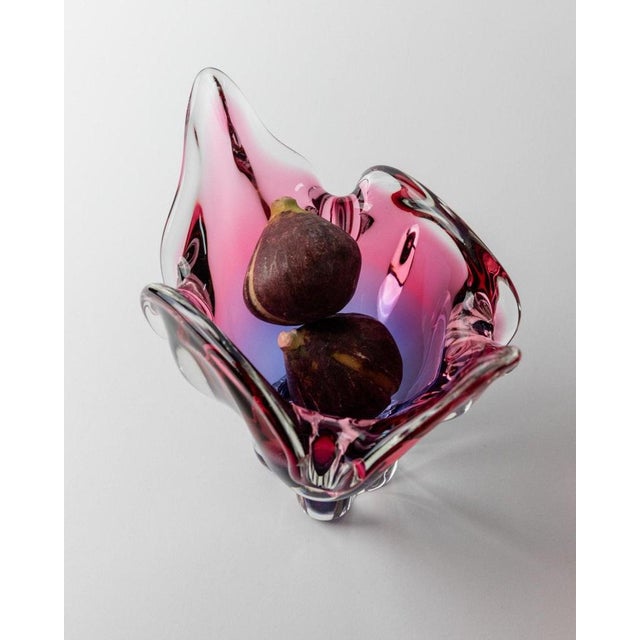 Blue Vintage Murano Glass Bowl, 1970s For Sale - Image 8 of 11