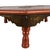 Early 20th Century Antique Wooden Indian Coffee Table With Brass Mounts and Painted Trim For Sale - Image 5 of 7