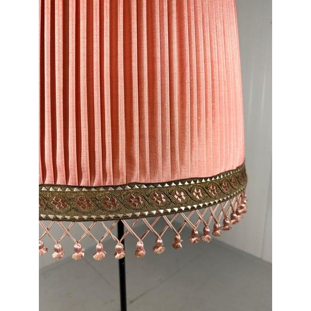 Brass Floor Lamp with Pleated Lampshade, Austria, 1950s For Sale - Image 6 of 18