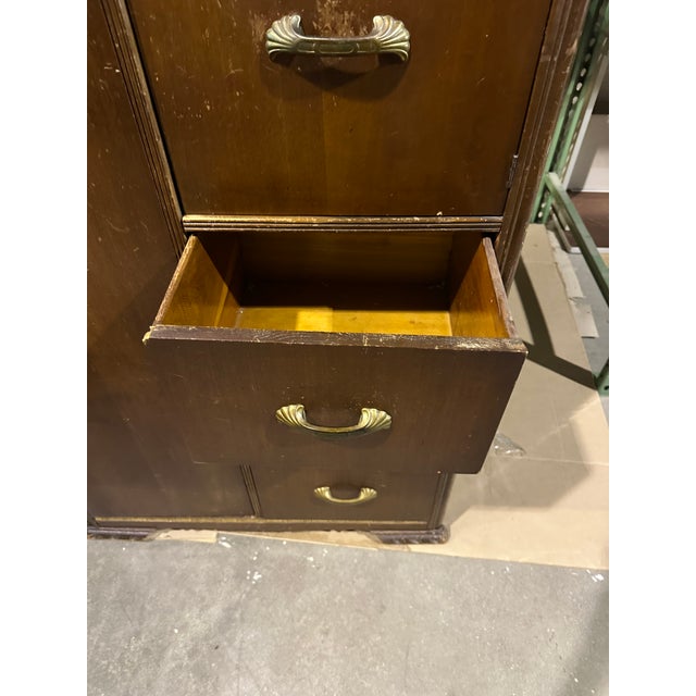 1920s 1920s Mahogany Art Deco Wardrobe For Sale - Image 5 of 5