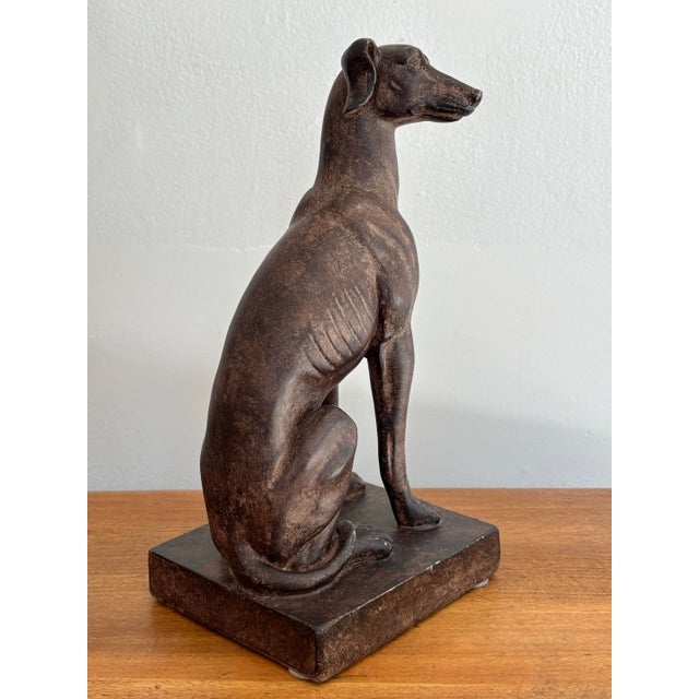 Late 20th Century Late 20th Century Whippet Greyhound Statue For Sale - Image 5 of 10