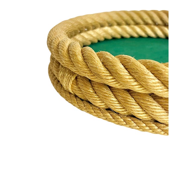 Textile Vintage Rope Tray Attributed to Adrian Audoux & Frida Minet For Sale - Image 7 of 13