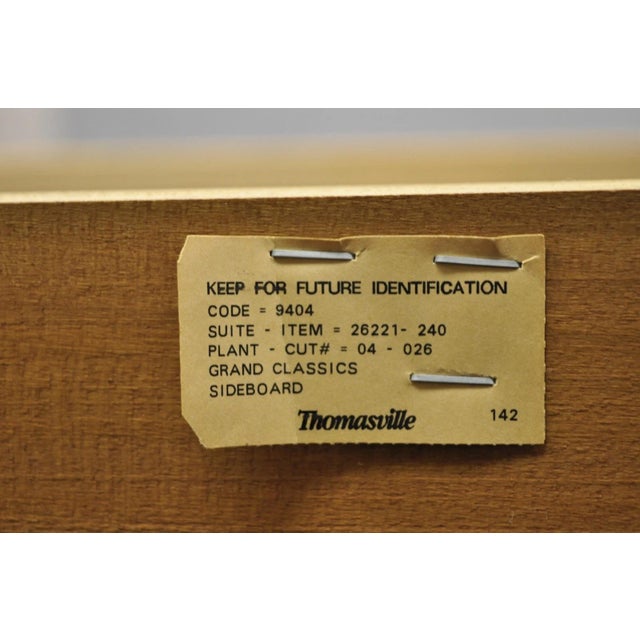 Late 20th Century Thomasville Grand Classics Empire Biedermeier Maple & Granite Sideboard Credenza For Sale - Image 17 of 18