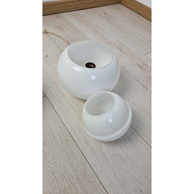 White Vintage Daruma Table Lamps by Sergio Asti for Fontana Arte, 1970s, Set of 2 For Sale - Image 8 of 14