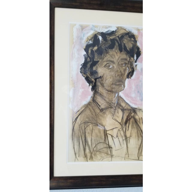 1970s Vintage Abstract Female Portrait Painting For Sale - Image 5 of 11