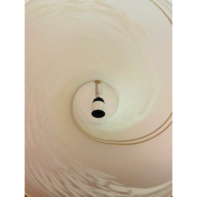 Contemporary 1970s Murano Frosted Glass Torchiere Table Lamp For Sale - Image 3 of 5