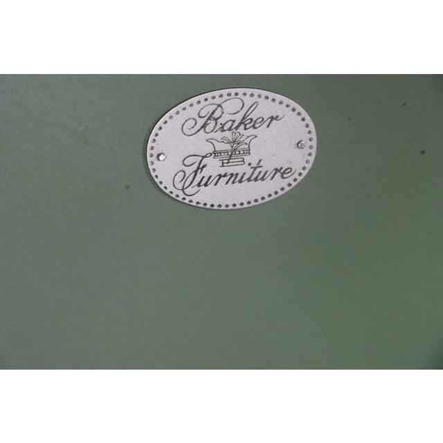Green Baker Painted Corner Side Table With Cherry Top For Sale - Image 8 of 12