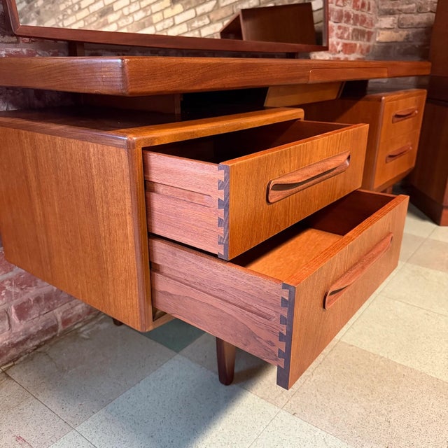 Wood Mid 20th Century G-Plan Fresco Dressing Table Set, 2 Pieces For Sale - Image 7 of 12