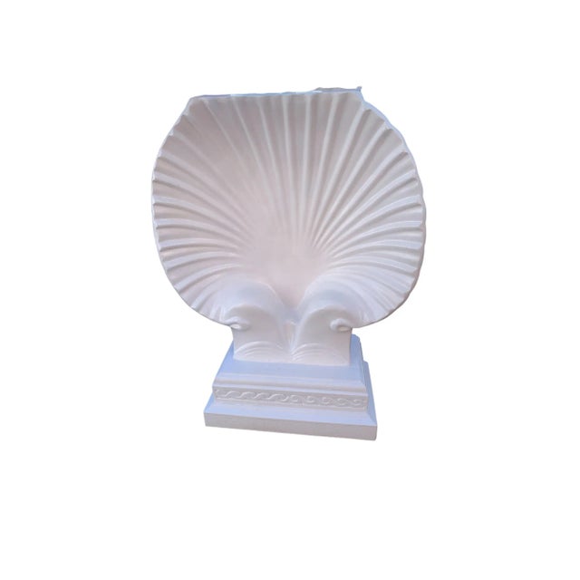 Late 20th Century Mid 20th Century Sea Shell Console Table in the Manner of Groult Gloss White For Sale - Image 5 of 8