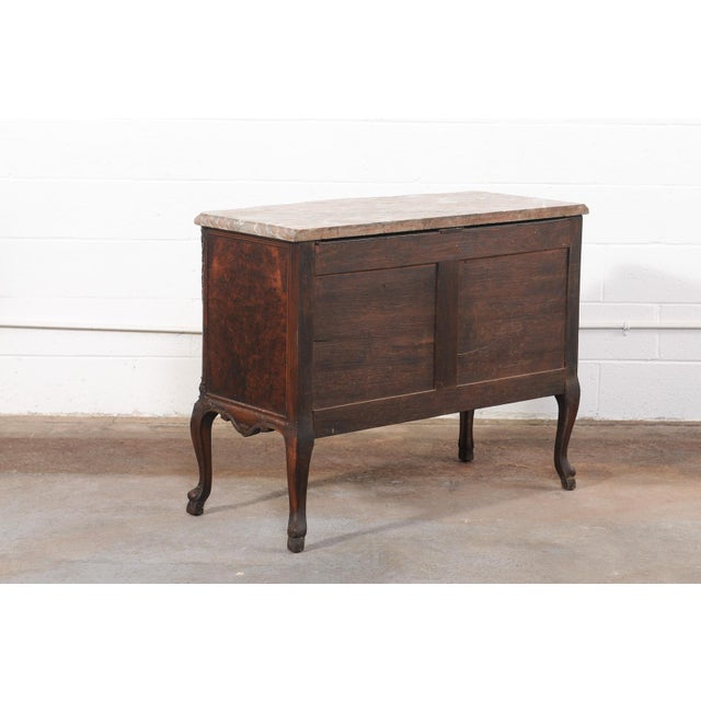 Wood 18th C. French Louis XV Marble-Top Commode For Sale - Image 7 of 13