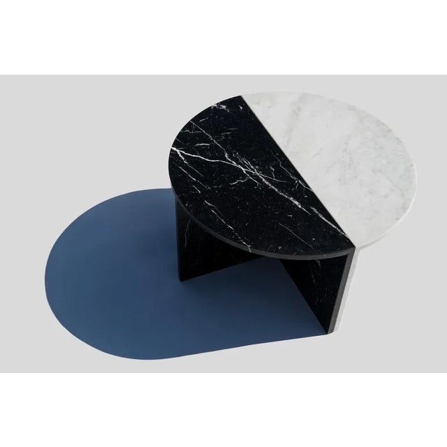 Black and White Marble Coffee Tables by Sebastian Scherer, Set of 2 For Sale - Image 4 of 6