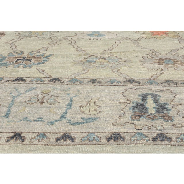 Early 21st Century Vintage Modern Turkish Oushak Rug - 10'04 X 14'05 For Sale - Image 5 of 10