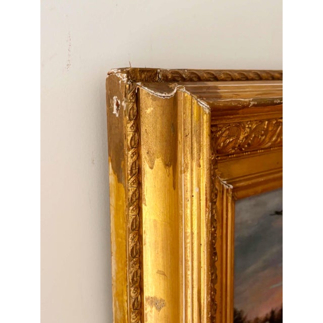 George Edward Lodge, Winter Landscape, 1882, Oil Painting on Wood, Framed For Sale - Image 8 of 12