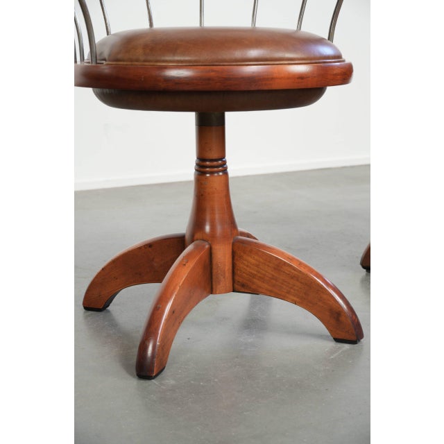 Vintage Swivel Schuitema Chairs with Cowhide Leather Seat, Set of 3 For Sale - Image 15 of 18