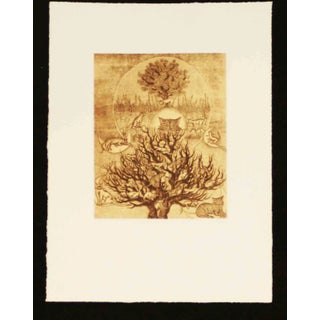 Isabella Collodi, I guardiani di un prodigio, Etching, 2000 For Sale