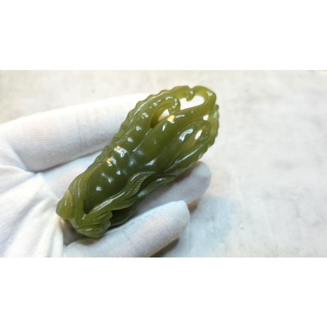 Chinese Nephrite Jade “Buddha’s Hand” Citron Scholar’s Vessel, Late Qing Dynasty For Sale In Cleveland - Image 6 of 8