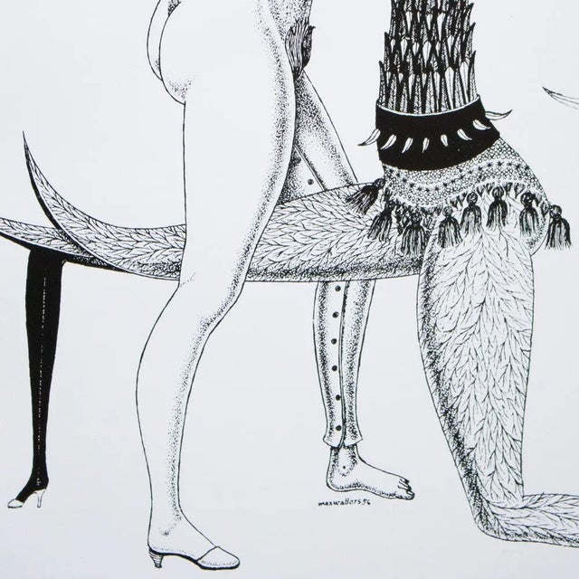 1968 Max Walter Svanberg Composition No. 11, Original Period Black & White Lithograph For Sale In Dallas - Image 6 of 10