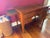 The Antique Walnut Leather Top French Writing Desk is a stunning piece of furniture from the early 19th century,...