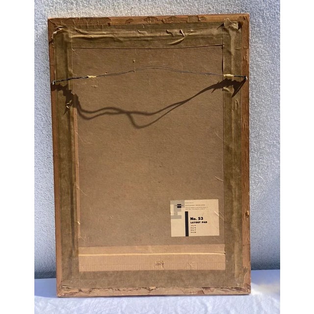 Vintage Geometric Framed Study Painting For Sale - Image 9 of 10