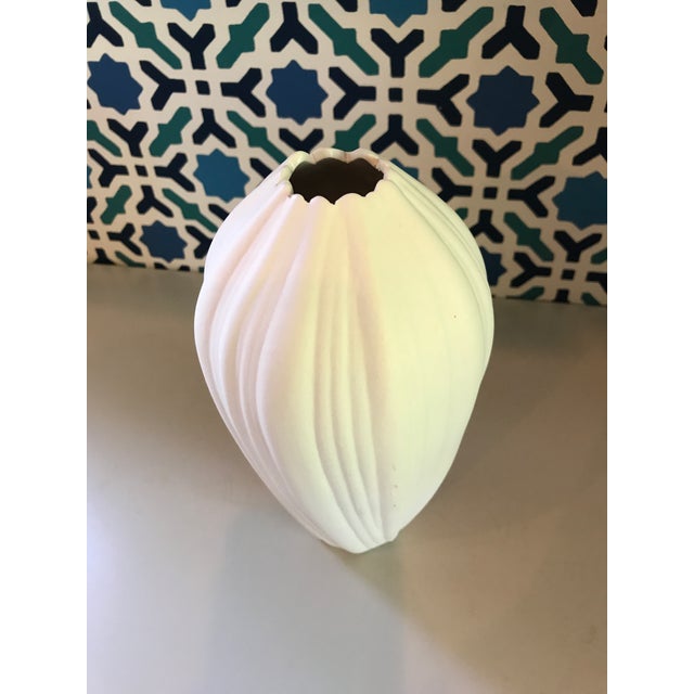 White Matte Porcelain Vase Chairish
