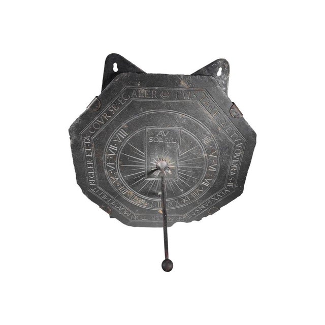 Large French Slate Octagonal Sundial, 1670s For Sale - Image 6 of 14