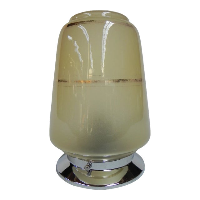 Art Deco Glass Ceiling Lamp, 1930s For Sale