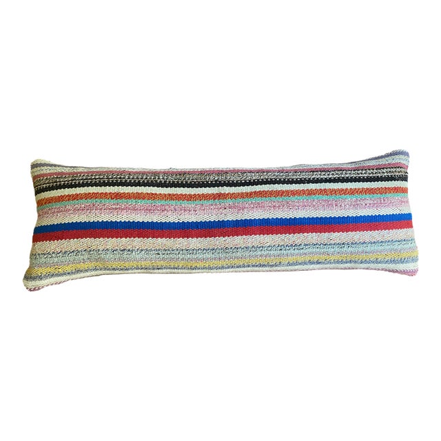 Striped Rug Pillow For Sale