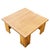 This beautifully restored rattan & curly mahogany square coffee table with vertically stacked rattan legs. The table...