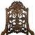 Antique Pair of Carved Walnut Jacobean Revival Throne Chairs With Red Leather Seats For Sale In Greensboro - Image 6 of 16