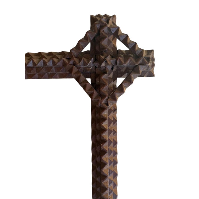 1900 - 1909 Tramp Art Frame Antique #2 For Sale - Image 5 of 7