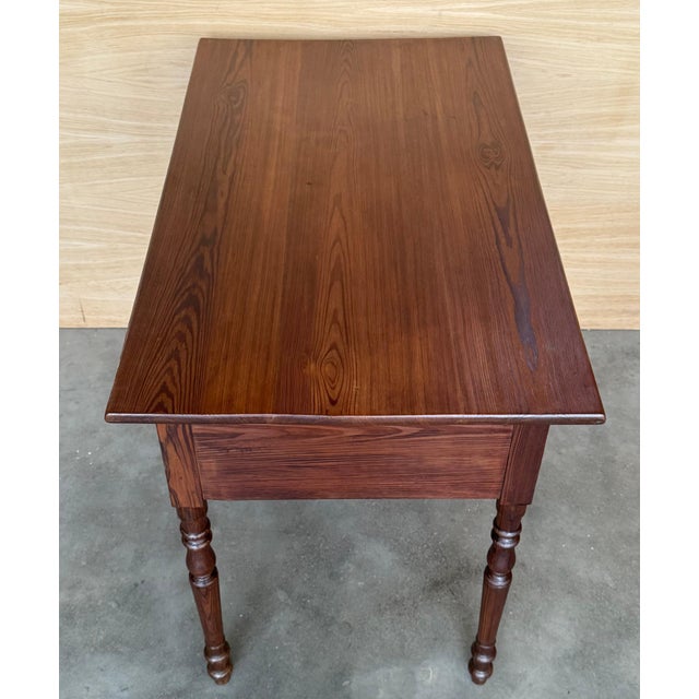 Early 20th Century Spanish Country Pine "Mobila " Sofa Table or Console table with Drawer For Sale In Miami - Image 6 of 18