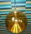 Mid-Century Modern Space Age Pendant Lamp in Amber, Glass and Metal, 1960s For Sale - Image 6 of 7