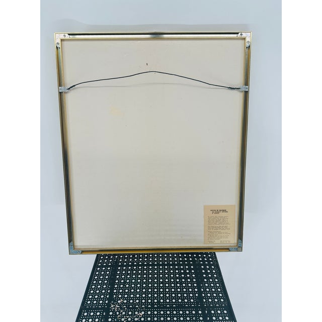 Vintage Richard Akerman Dufex Foil Print "Fruits De Provence" | Excellent Condition, Gold Metal Frame | Shimmering Mediterranean Wall Art For Sale - Image 14 of 14