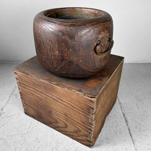 Antique Hibachi with Wooden Box, Japan, 1920s, Set of 2 For Sale - Image 17 of 17