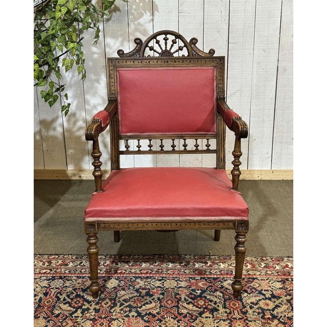 Set of Breton Armchair and Ottoman, 1930s For Sale - Image 15 of 16