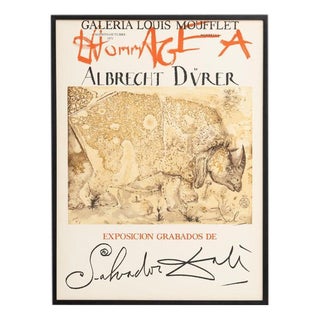Limited Edition Framed Homage to Albrecht Dürer Poster after Salvador Dalí, 1970s For Sale