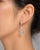 Mid-Century Modern 18K White Gold Diamond Hanging Earrings Estate For Sale - Image 3 of 3