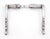 Pair of Swirl Nickel Plated Brass Passage Door Levers For Sale - Image 4 of 5