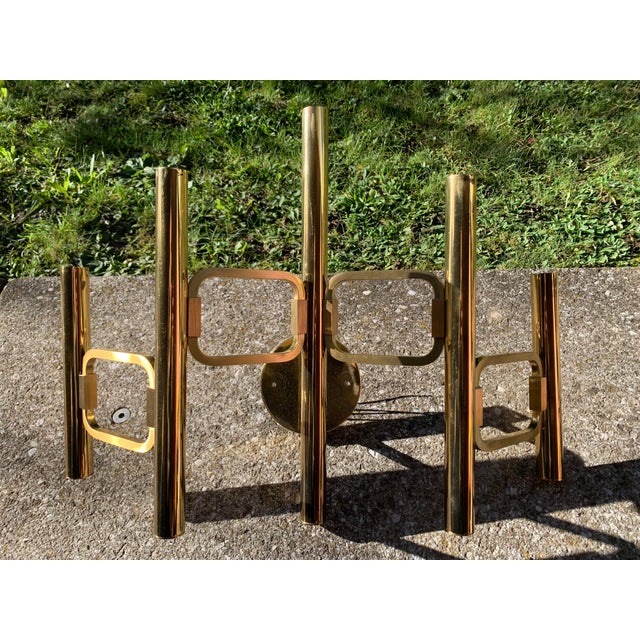 Large Space Age Wall Lamp Sculpture from Maison Jansen and Sciolari, 1960s For Sale - Image 4 of 18