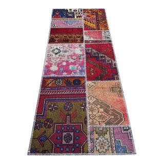 Oushak Vintage Wool Area Carpet For Sale