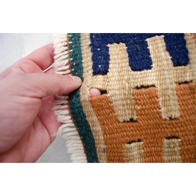 Handmade Rug Turkish Kilim Small Rug Entry Mat Doormat 2x4 Ft Approx For Sale - Image 10 of 11