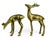 Mid-Century Modern Mid 20th Century Brass Buck Deer Animal Figurines - A Pair For Sale - Image 3 of 6